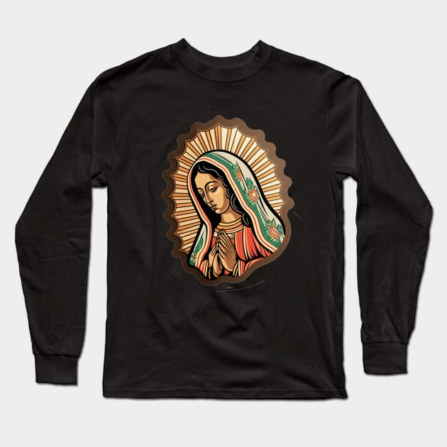 Our Lady Virgen de Guadalupe Mexico religious Long Sleeve T-Shirt by JayD World